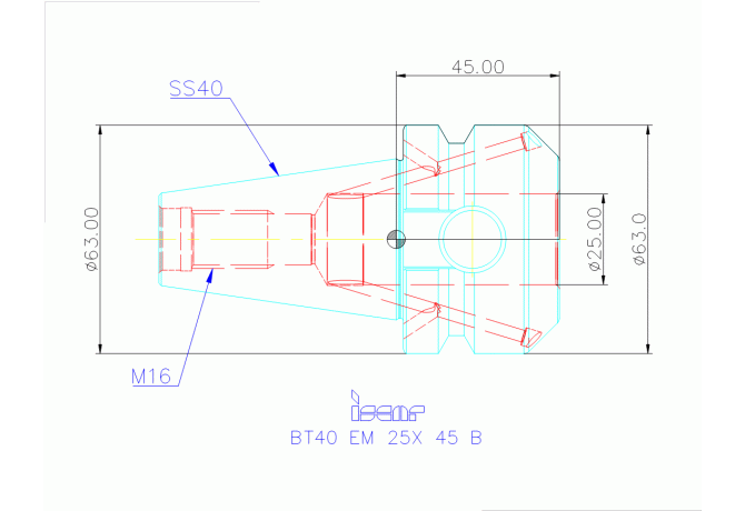 BT40 EM 25X 45 B