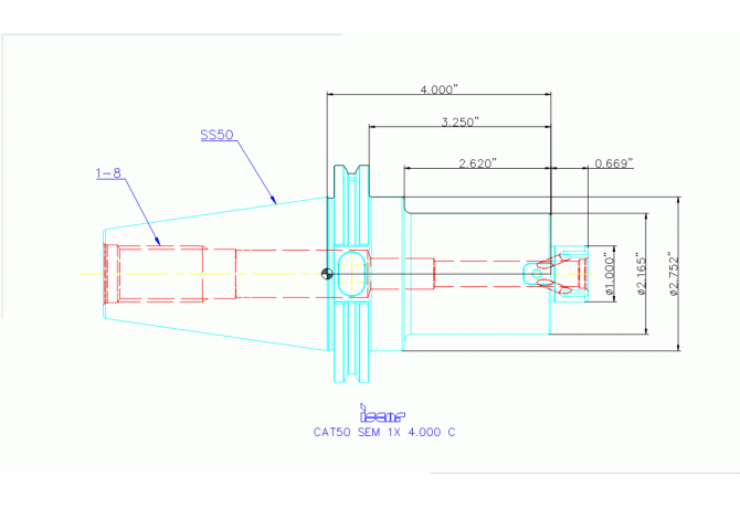 CAT50 SEM 1X4.000 C