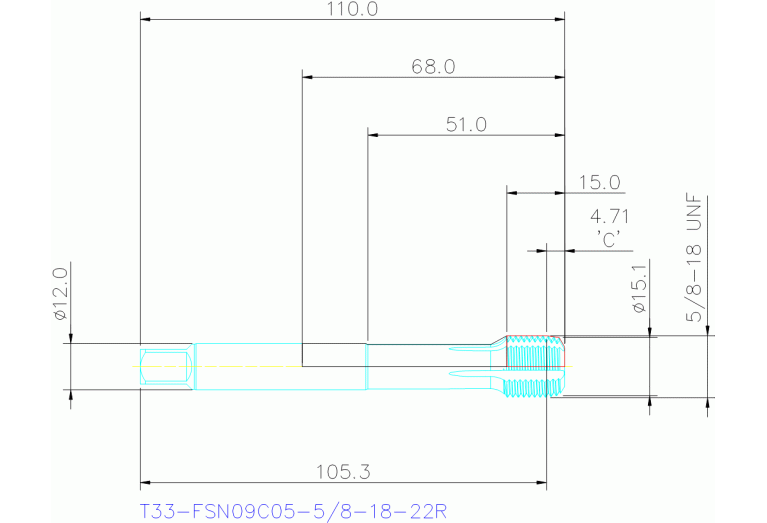 T33-FSN09C05-5/8-18-22R