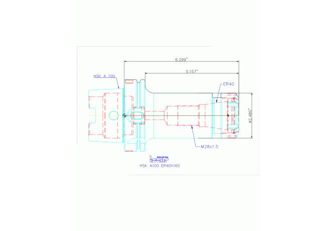 HSK A100 ER40X160