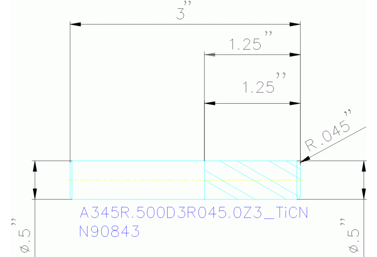 A345R.500D3R045.0Z3 TICN