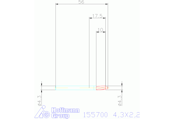 155700 4,3X2,2