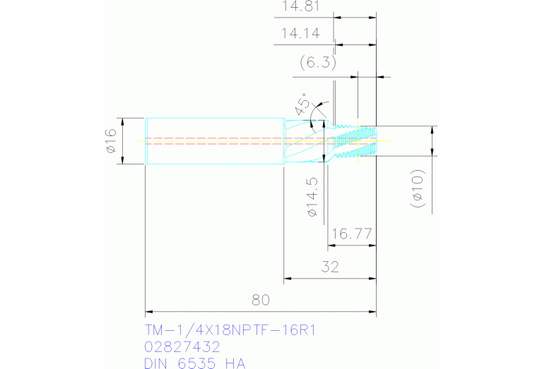 TM-1/4X18NPTF-16R1