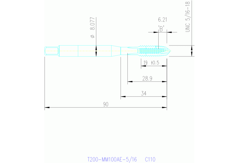 T200-MM100AE-5/16 C110