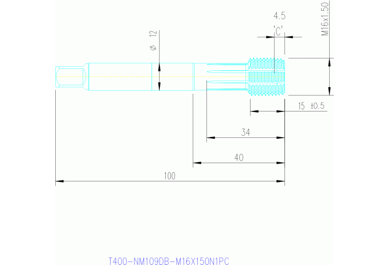 T400-NM109DB-M16X150N1PC