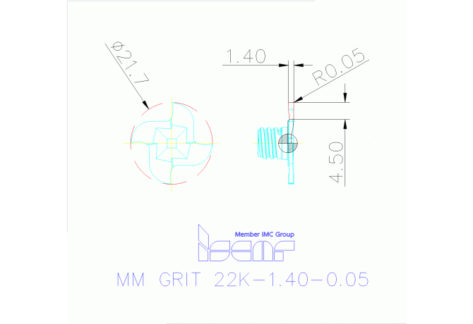 MM GRIT 22K-1.40-0.05 IC528