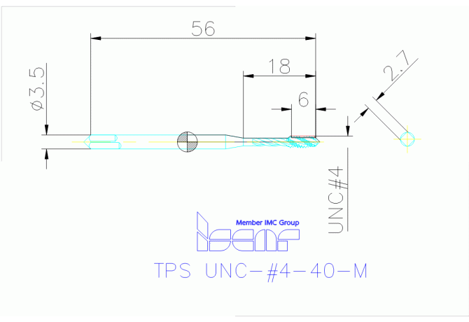 TPS UNC-#4-40-M HE