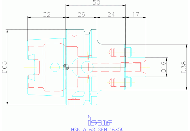 HSK A63 SEM16X50