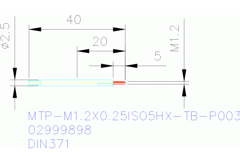 MTP-M1.2X0.25ISO5HX-TB-P003