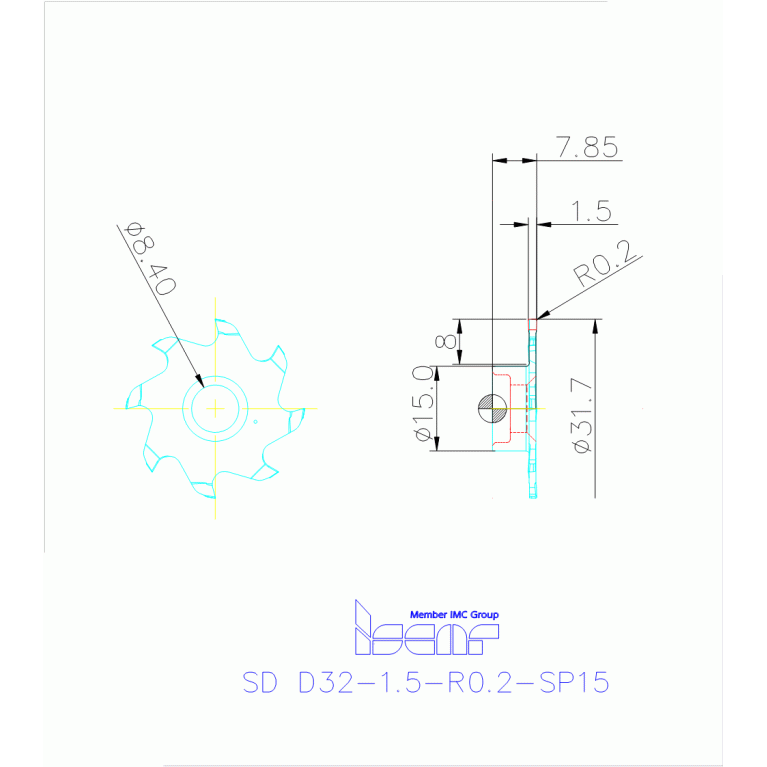 SD D32-1.5-R0.2-SP15 IC908