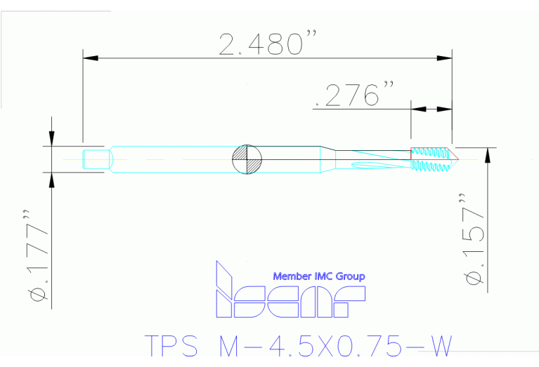 TPS M-4.5X0.75-W HS