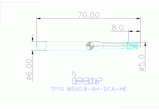 TP10 M5X0.8-6H-DCA-HE