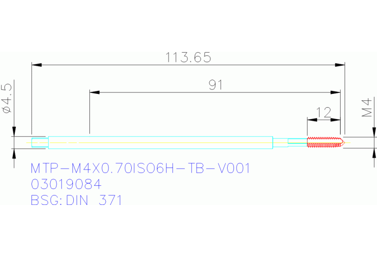 MTP-M4X0.70ISO6H-TB-V001