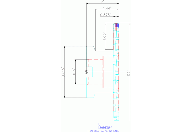 FDN D6.0-0.375-12-LN12