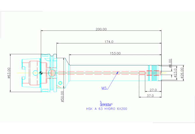 HSK A 63 HYDRO 6X200