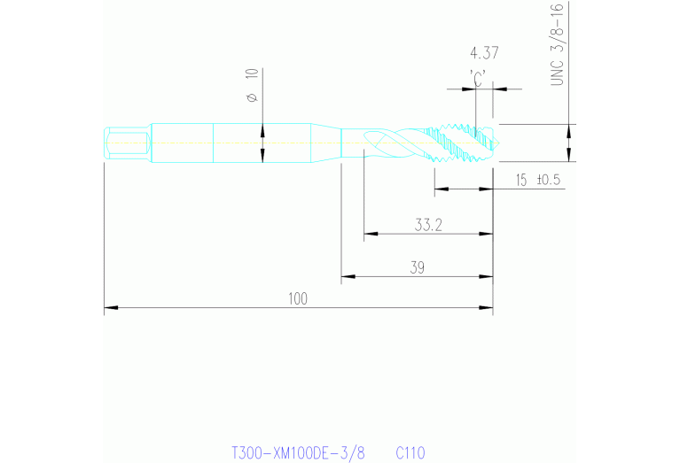 T300-XM100DE-3/8 C110