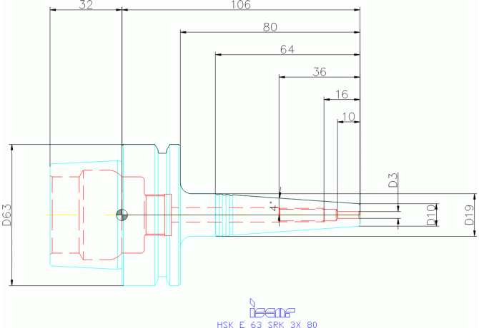HSK E 63 SRK 3X 80