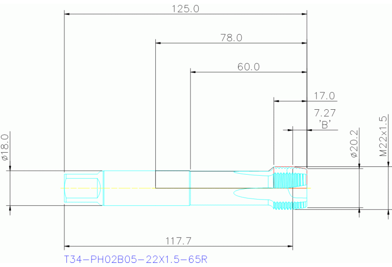 T34-PH02B05-22X1.5-65R