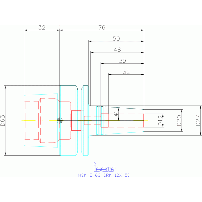 HSK E 63 SRK 12X 50