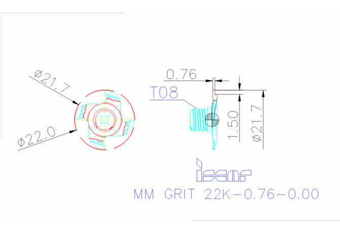 MM GRIT 22K-0.76-0.00 IC528