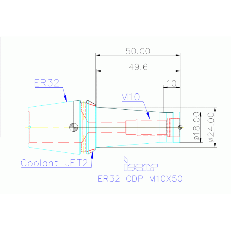 ER32 ODP M10X50