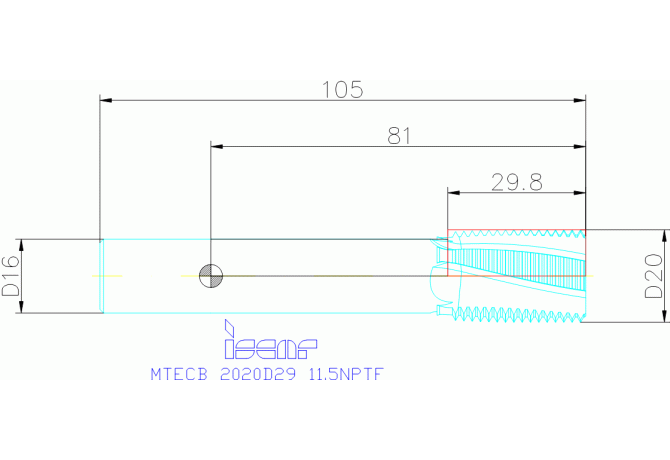 MTECB 2020D29 11.5NPTF IC908