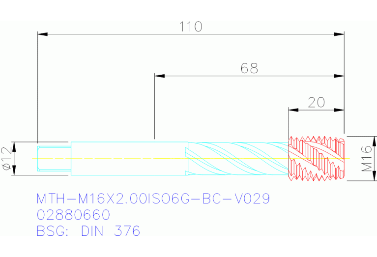 MTH-M16X2.00ISO6G-BC-V029