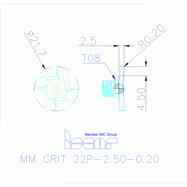 MM GRIT 22P-2.50-0.20 IC528
