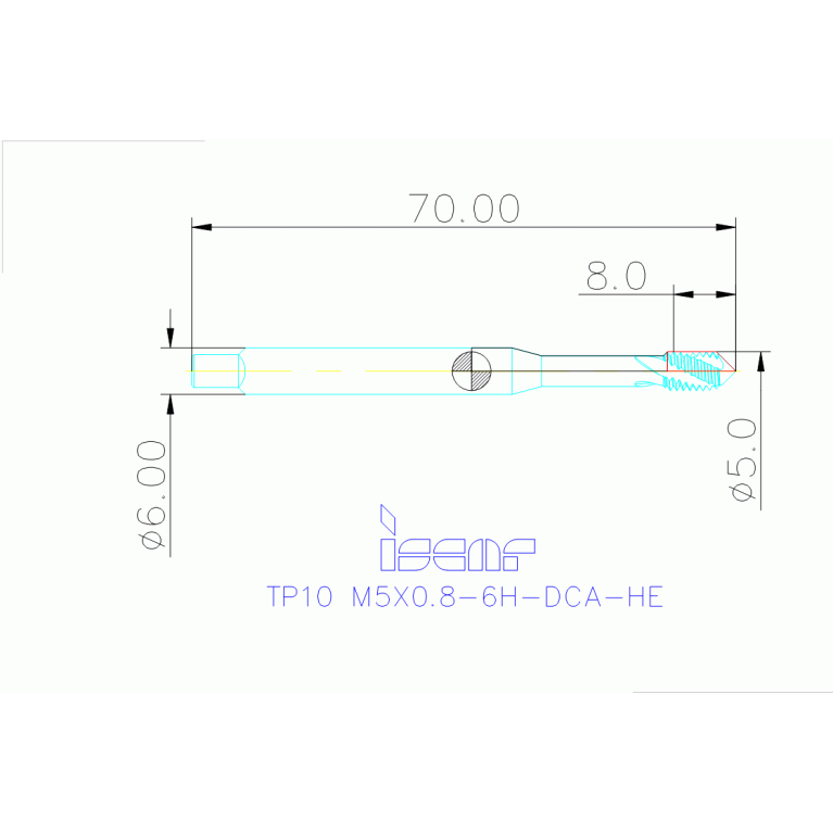 TP10 M5X0.8-6H-DCA-HE