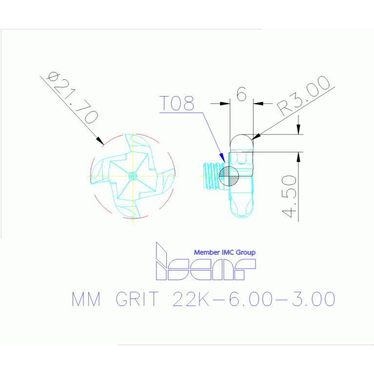 MM GRIT 22K-6.00-3.00 IC528