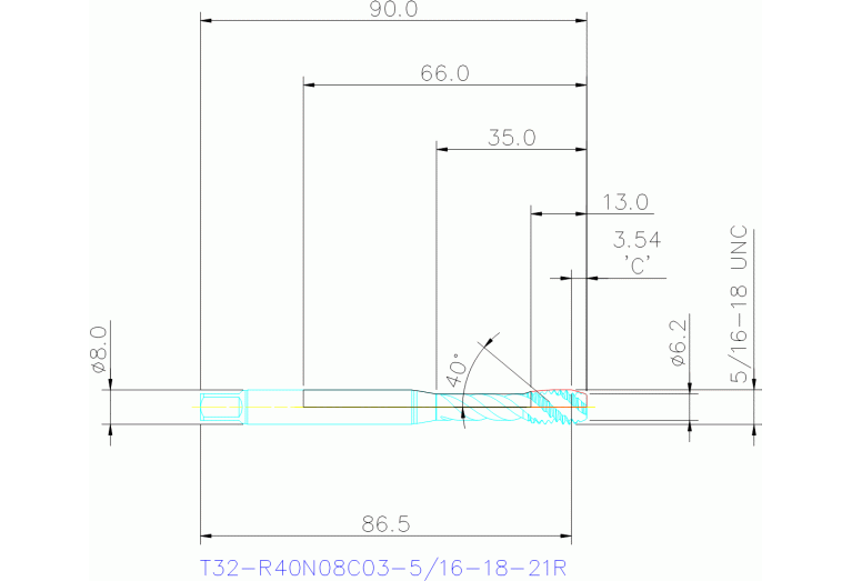 T32-R40N08C03-5/16-18-21R