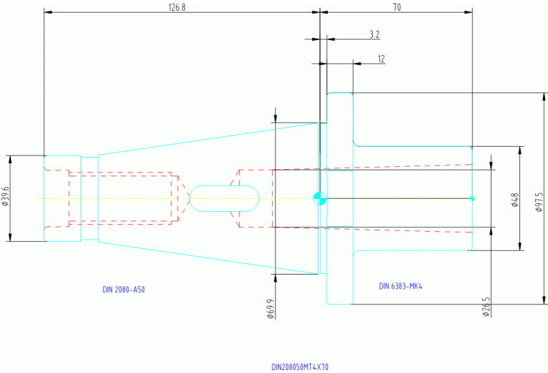 DIN208050MT4X70