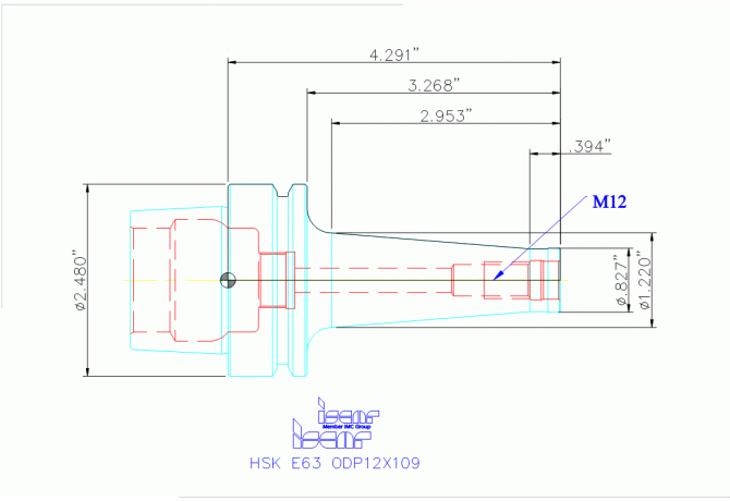 HSK E63 ODP12X109