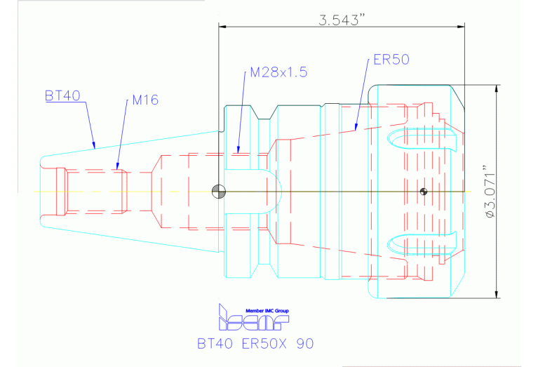 BT40 ER50X 90