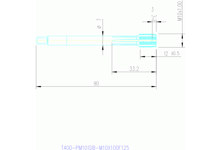 T400-PM101DB-M10X100F125