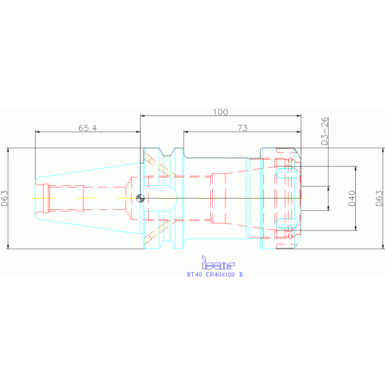 BT40 ER40X100 B