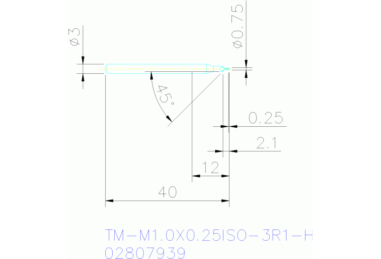TM-M1.0X0.25ISO-3R1-H