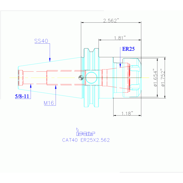CAT40 ER25X2.562