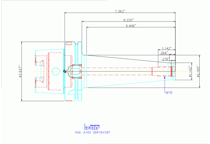 HSK A100 ODP16X187