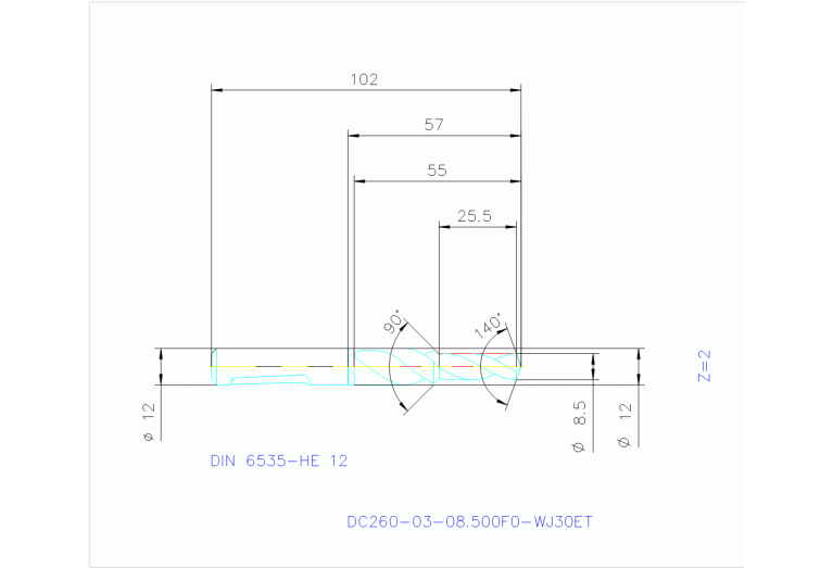 DC260-03-08.500F0-WJ30ET
