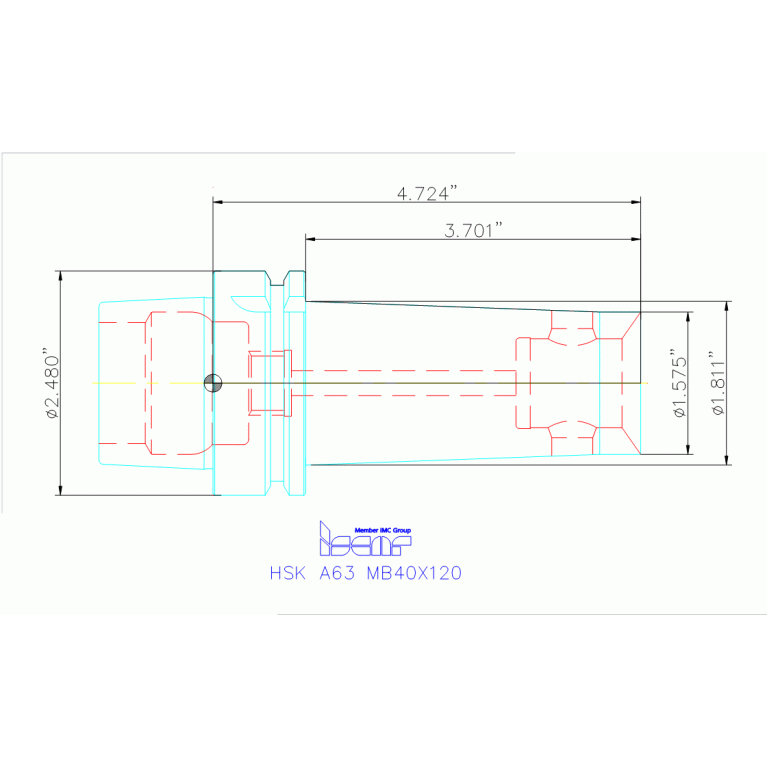 HSK A63 MB40X120