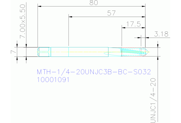 MTH-1/4-20UNJC3B-BC-S032