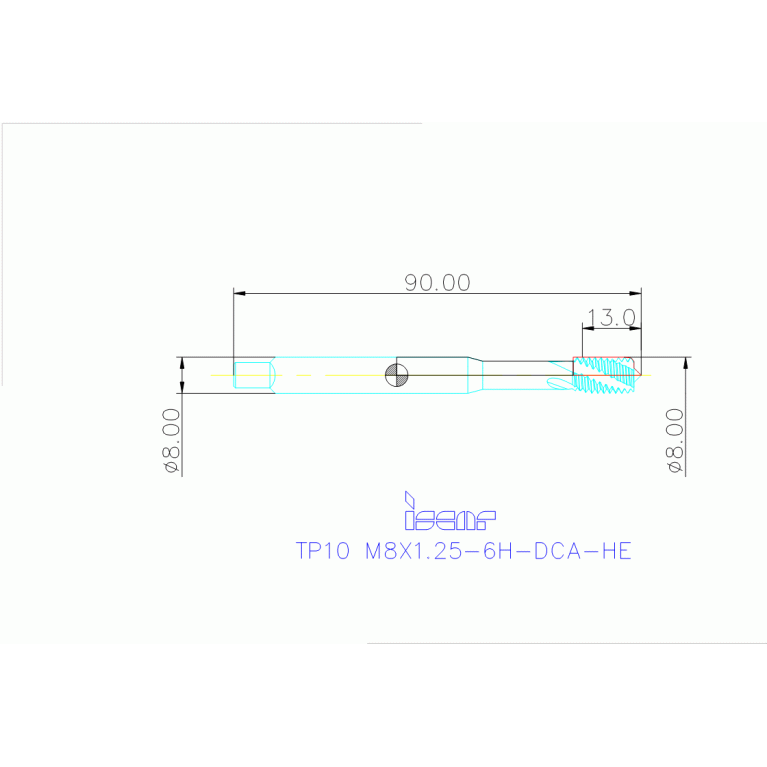 TP10 M8X1.25-6H-DCA-HE