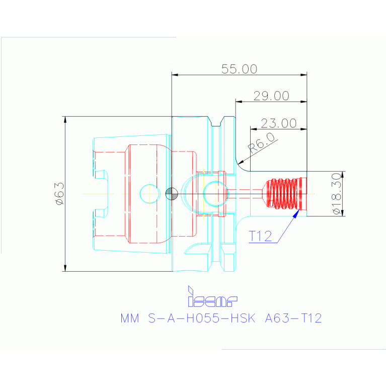 MM S-A-H055-HSK A63-T12