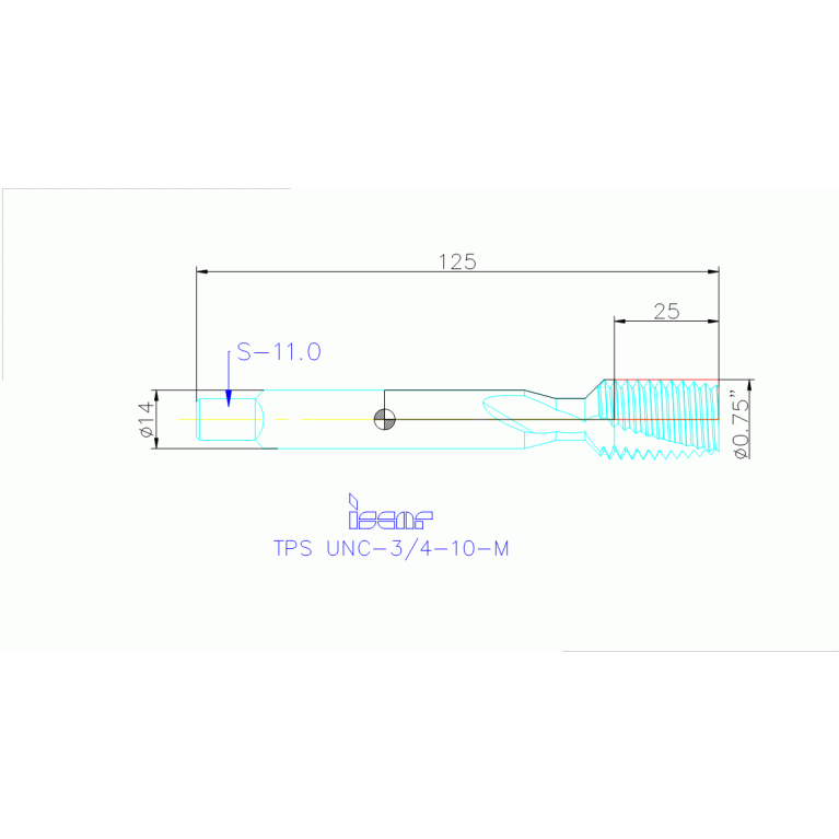 TPS UNC-3/4-10-M HE