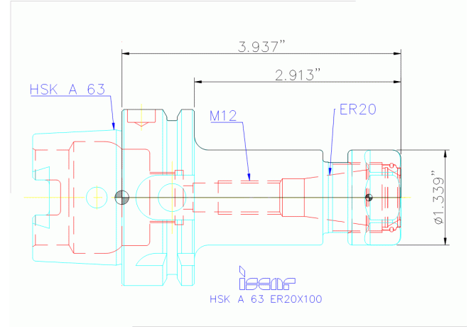 HSK A63 ER20X100