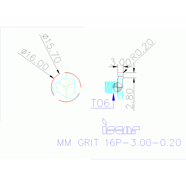 MM GRIT 16P-3.00-0.20 IC528