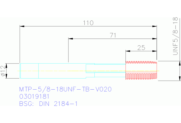 MTP-5/8-18UNF-TB-V020