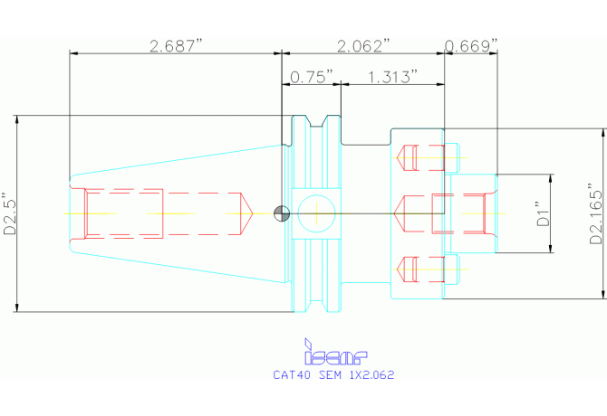 CAT40 SEM 1X2.062