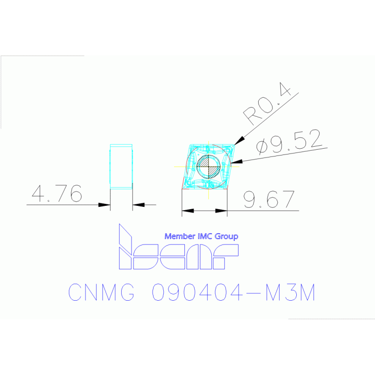 CNMG 090404-M3M IC807